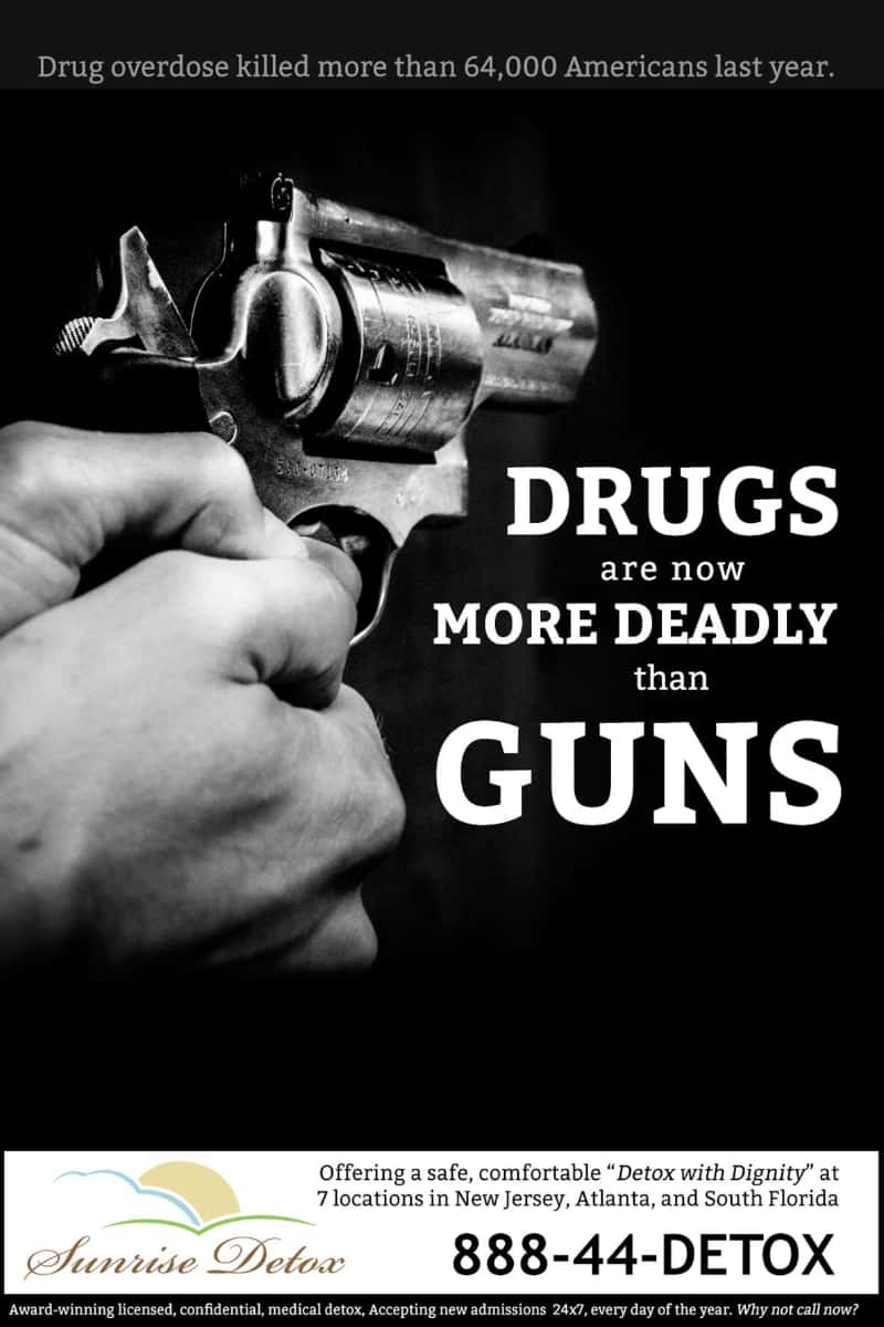 Drugs cause more deaths than guns poster